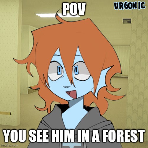 POV; YOU SEE HIM IN A FOREST | image tagged in idk i'm running out of ideas | made w/ Imgflip meme maker
