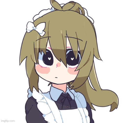 High Quality Lily in a maid dress Blank Meme Template