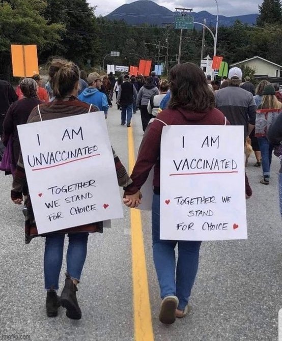 together | image tagged in together,my body my choice,vaccine,covid 1984,protest,march | made w/ Imgflip meme maker