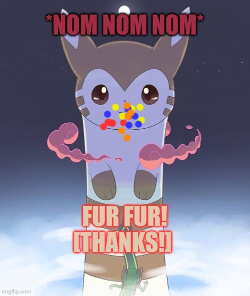 Giant Furret | *NOM NOM NOM* FUR FUR!
[THANKS!] | image tagged in giant furret | made w/ Imgflip meme maker