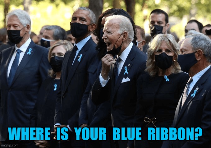 Biden shout out. | WHERE  IS  YOUR  BLUE  RIBBON? | image tagged in not political,first world problems | made w/ Imgflip meme maker