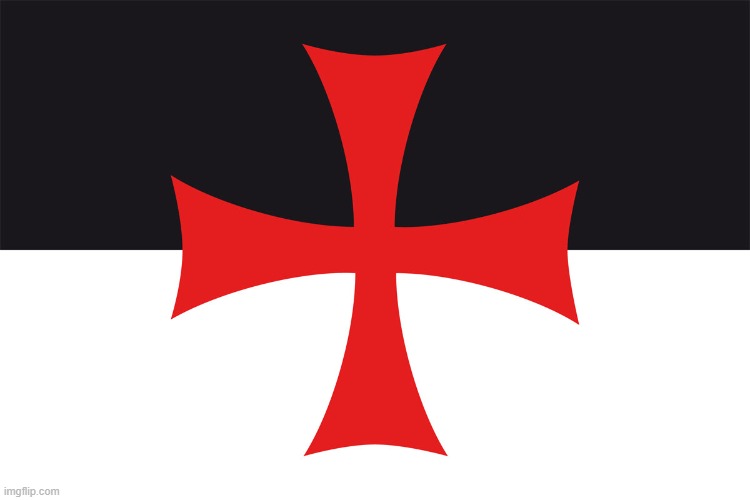 The Flag Of The Templars | image tagged in the flag of the templars | made w/ Imgflip meme maker