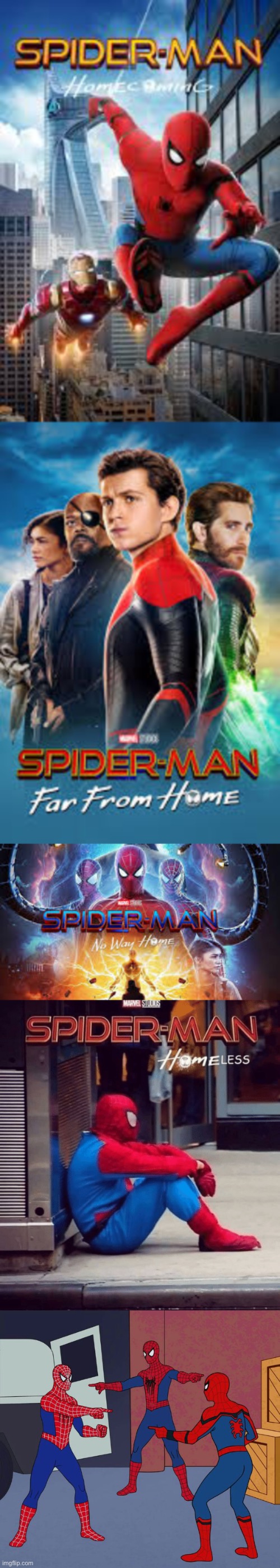 Spider man movies | image tagged in spider man triple | made w/ Imgflip meme maker
