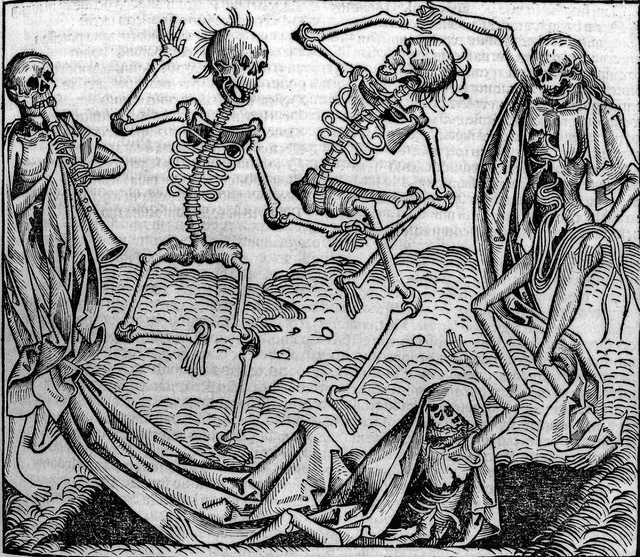 Sceletons dancing Blank Meme Template