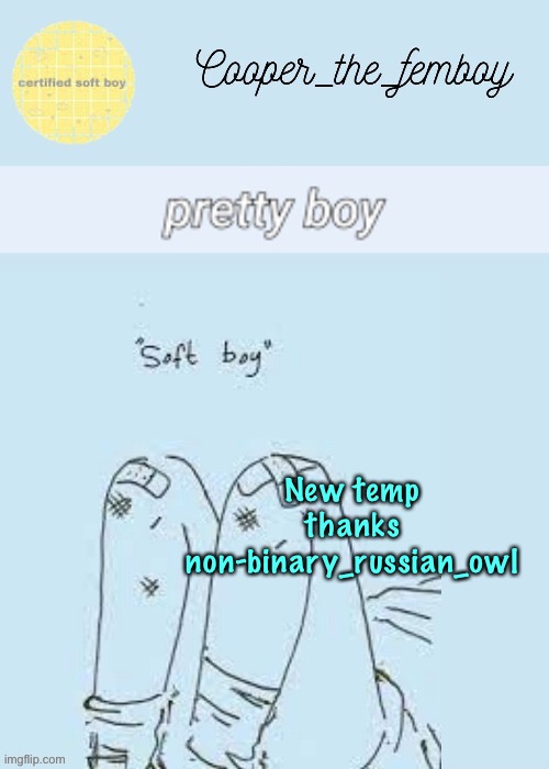 Soft boy | New temp thanks non-binary_russian_owl | image tagged in soft boy | made w/ Imgflip meme maker