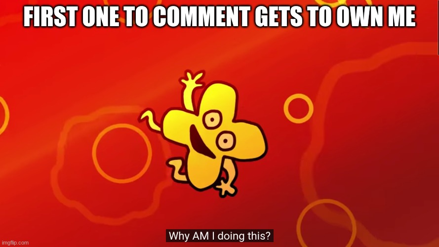 oh no.... | FIRST ONE TO COMMENT GETS TO OWN ME | image tagged in why am i doing this x bfb | made w/ Imgflip meme maker