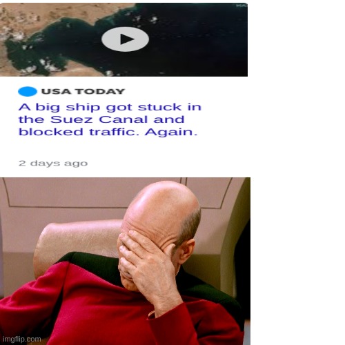 BRUH | image tagged in suez canal,not again | made w/ Imgflip meme maker
