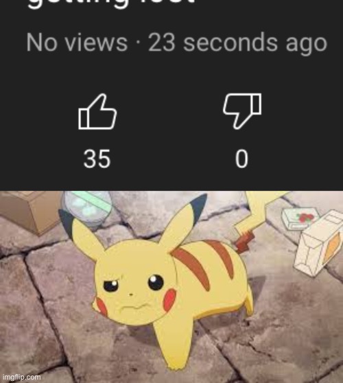 35 likes with no views? | image tagged in pikachu confused,what,memes,views | made w/ Imgflip meme maker