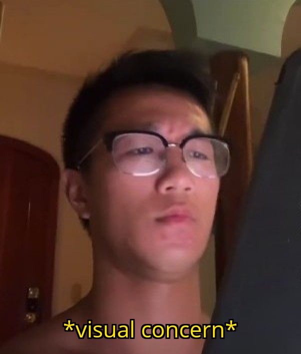 High Quality Brandon Chen Visual Concern Blank Meme Template