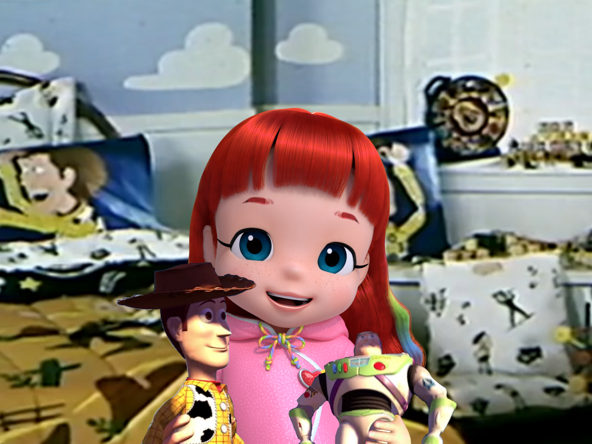 Rainbow Ruby Loves Toy Story Blank Meme Template