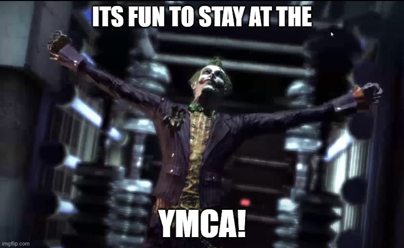 Joker does the YMCA Blank Meme Template