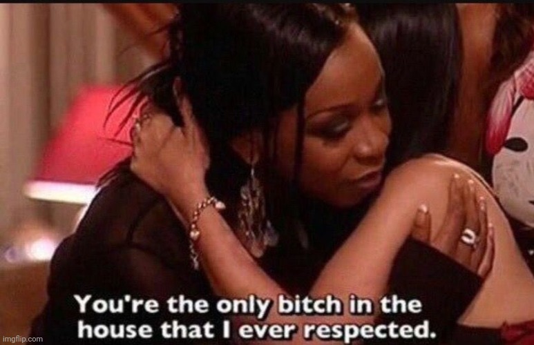 You're the only bitch in the house that I ever respected | image tagged in you're the only bitch in the house that i ever respected | made w/ Imgflip meme maker