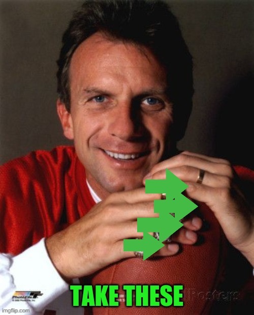Joe Montana Upvote rings | image tagged in joe montana upvote rings | made w/ Imgflip meme maker