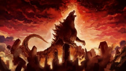 Godzilla Triumphant Blank Meme Template