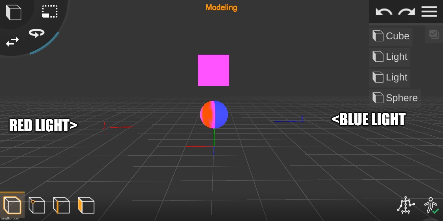 light testing | <BLUE LIGHT; RED LIGHT> | made w/ Imgflip meme maker
