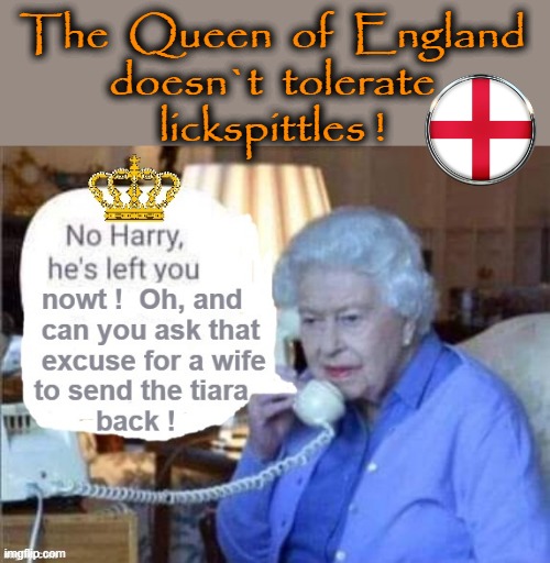 God save the Queen | The  Queen  of  England
doesn`t  tolerate
lickspittles ! | image tagged in groundhog day | made w/ Imgflip meme maker