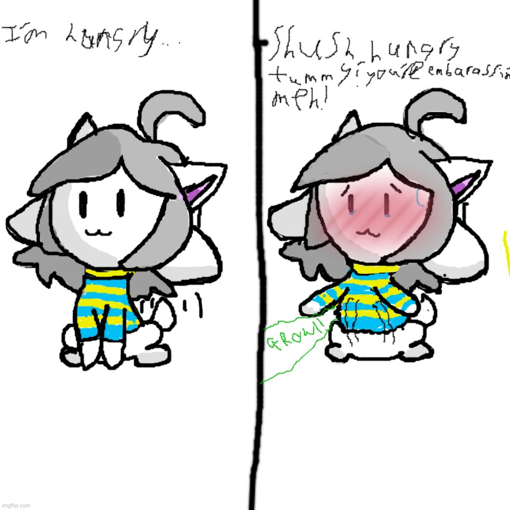 Temmie's stomach growl | image tagged in memes,blank transparent square | made w/ Imgflip meme maker