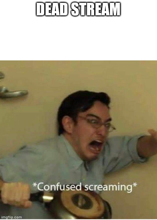 confused screaming |  DEAD STREAM | image tagged in confused screaming | made w/ Imgflip meme maker
