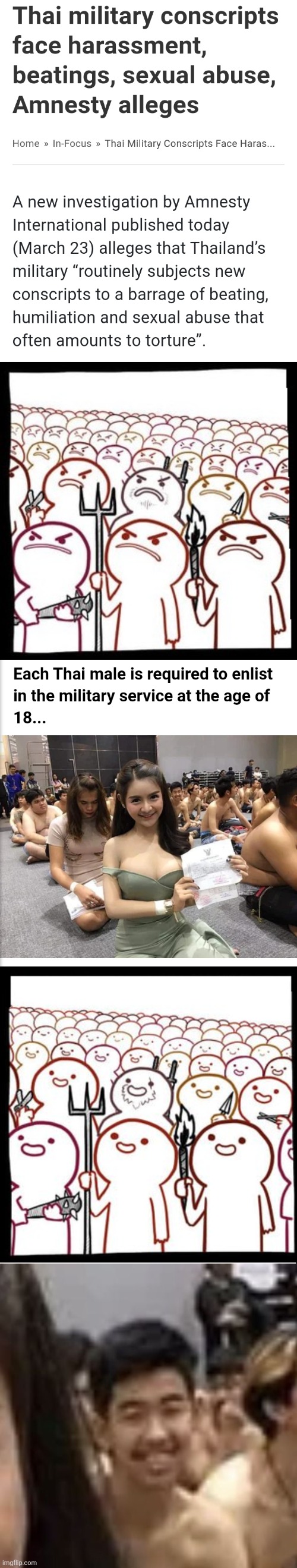 Thailang | image tagged in angry crowd,preaching to the mob | made w/ Imgflip meme maker
