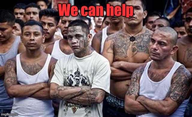MS13 Family Pic | We can help | image tagged in ms13 family pic | made w/ Imgflip meme maker