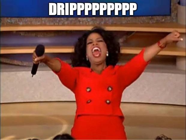 oprah drip | DRIPPPPPPPPP | image tagged in memes,oprah you get a,drip | made w/ Imgflip meme maker