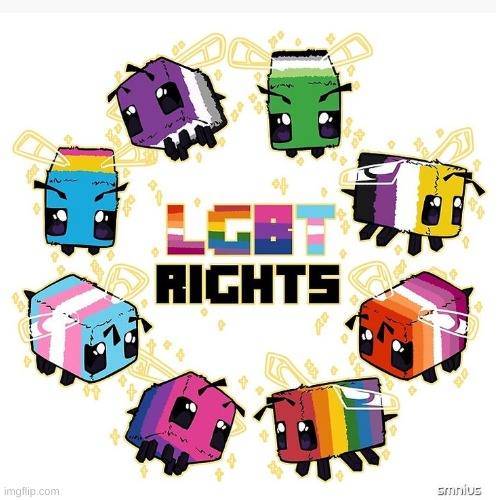 this is so cute! (not my art) | image tagged in minecraft,lgbtq,fight me,lgbt rights | made w/ Imgflip meme maker