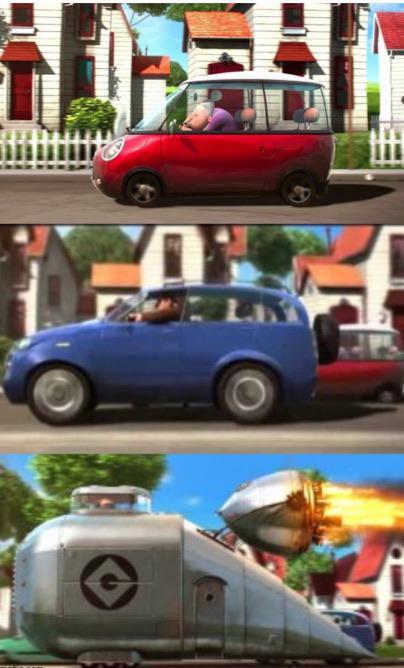 The many vehicles of gru : r/memes