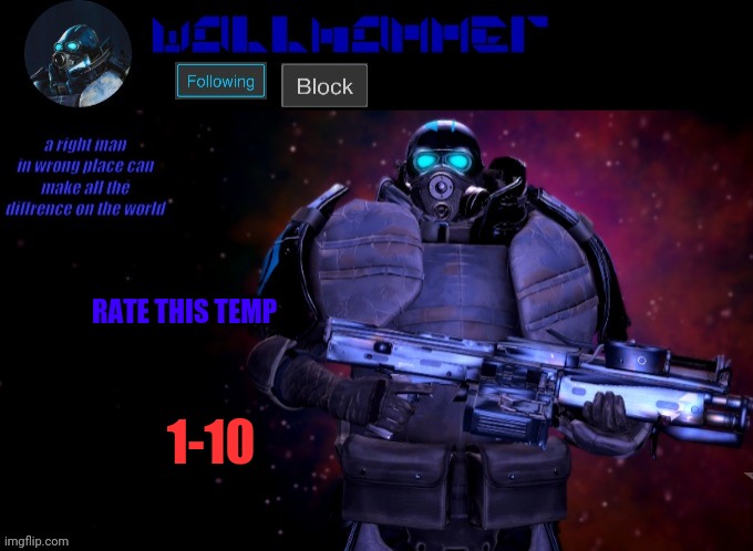 wallhammer | RATE THIS TEMP; 1-10 | image tagged in wallhammer | made w/ Imgflip meme maker