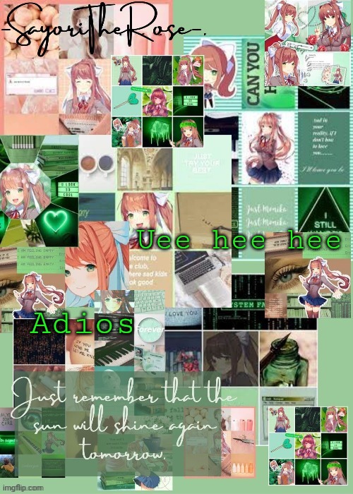 Monikaaaaa thanks Gummyworm :DDDDD | Uee hee hee; Adios | image tagged in mobikaaaaa thanks gummyworm ddddd | made w/ Imgflip meme maker