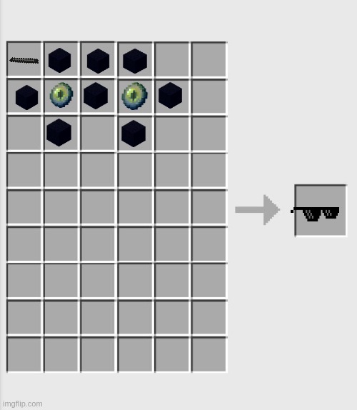 ender memeglasses | image tagged in mega crafting | made w/ Imgflip meme maker