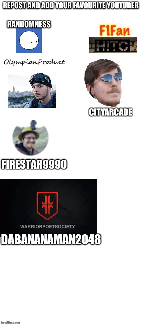 Warrior Poet Society | DABANANAMAN2048 | image tagged in warrior poet society | made w/ Imgflip meme maker