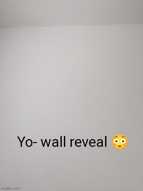 . | Yo- wall reveal 😳 | made w/ Imgflip meme maker