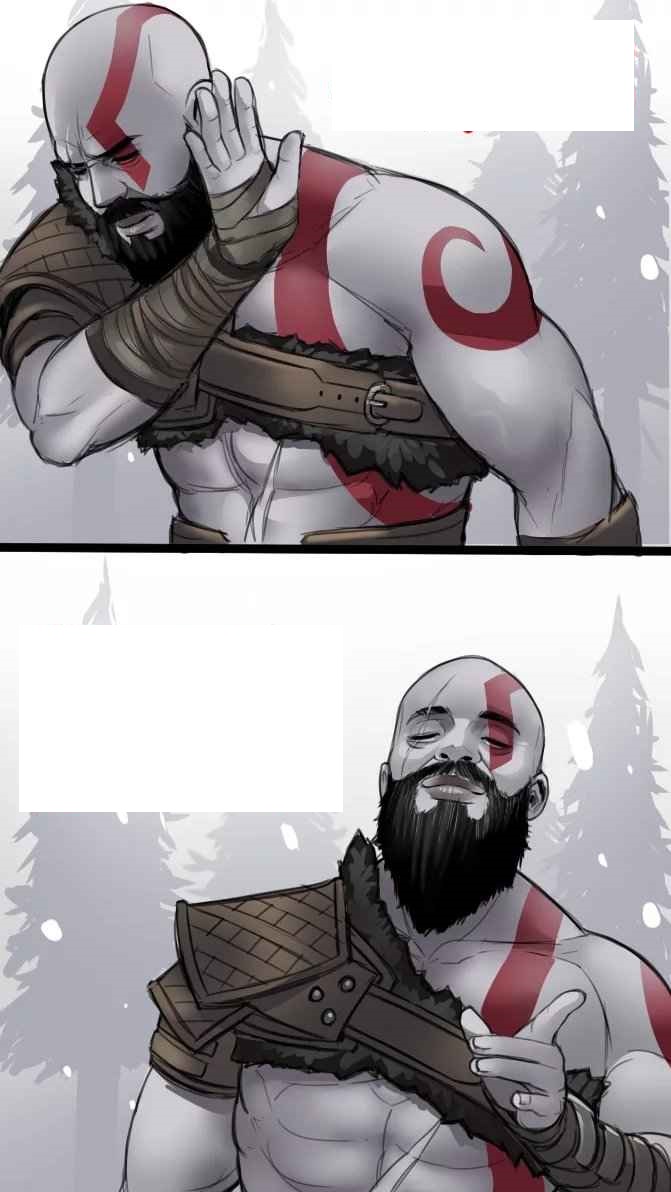 High Quality God of War, Drake Blank Meme Template