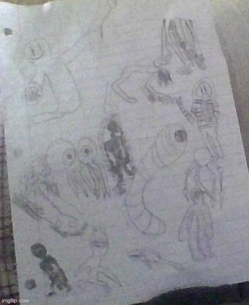 backrooms entities i drew in math class last friday | made w/ Imgflip meme maker
