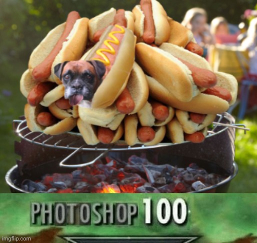 Hot dogs photoshop | image tagged in photoshop 100,funny,hot dog,memes,dog,photoshop | made w/ Imgflip meme maker