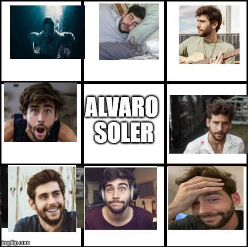 Alvaro soler | ALVARO 
SOLER | image tagged in 3x3 grid alignment meme | made w/ Imgflip meme maker