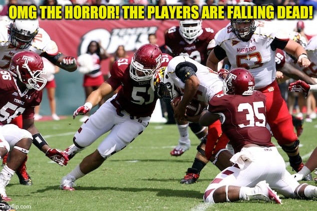 OMG THE HORROR! THE PLAYERS ARE FALLING DEAD! | made w/ Imgflip meme maker