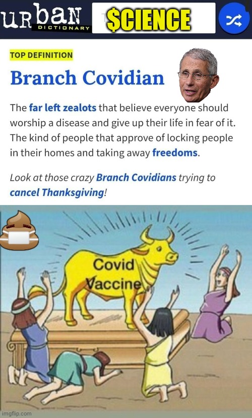 Branch Covidians | $CIENCE | image tagged in dr fauci | made w/ Imgflip meme maker