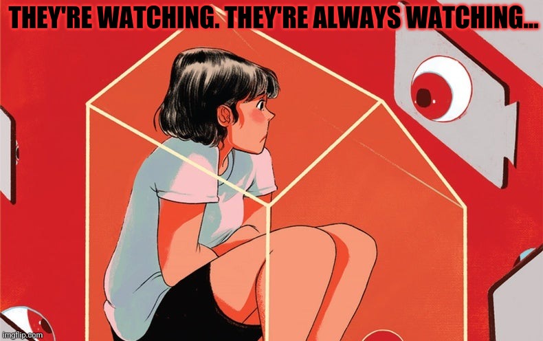 THEY'RE WATCHING. THEY'RE ALWAYS WATCHING... | made w/ Imgflip meme maker