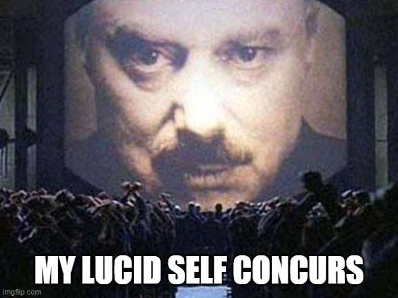big brother | MY LUCID SELF CONCURS | image tagged in big brother | made w/ Imgflip meme maker