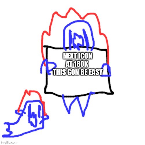 Soul says | NEXT ICON AT 180K 
THIS GON BE EASY | image tagged in soul says | made w/ Imgflip meme maker