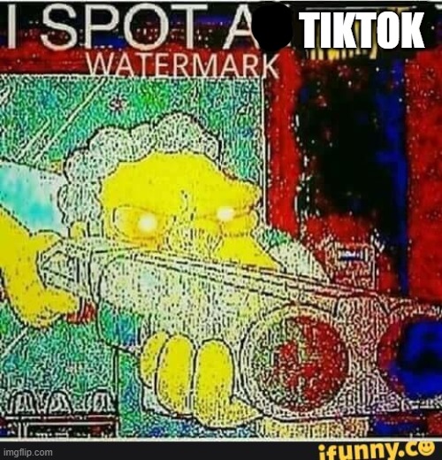I spot an ifunny watermark | TIKTOK | image tagged in i spot an ifunny watermark | made w/ Imgflip meme maker