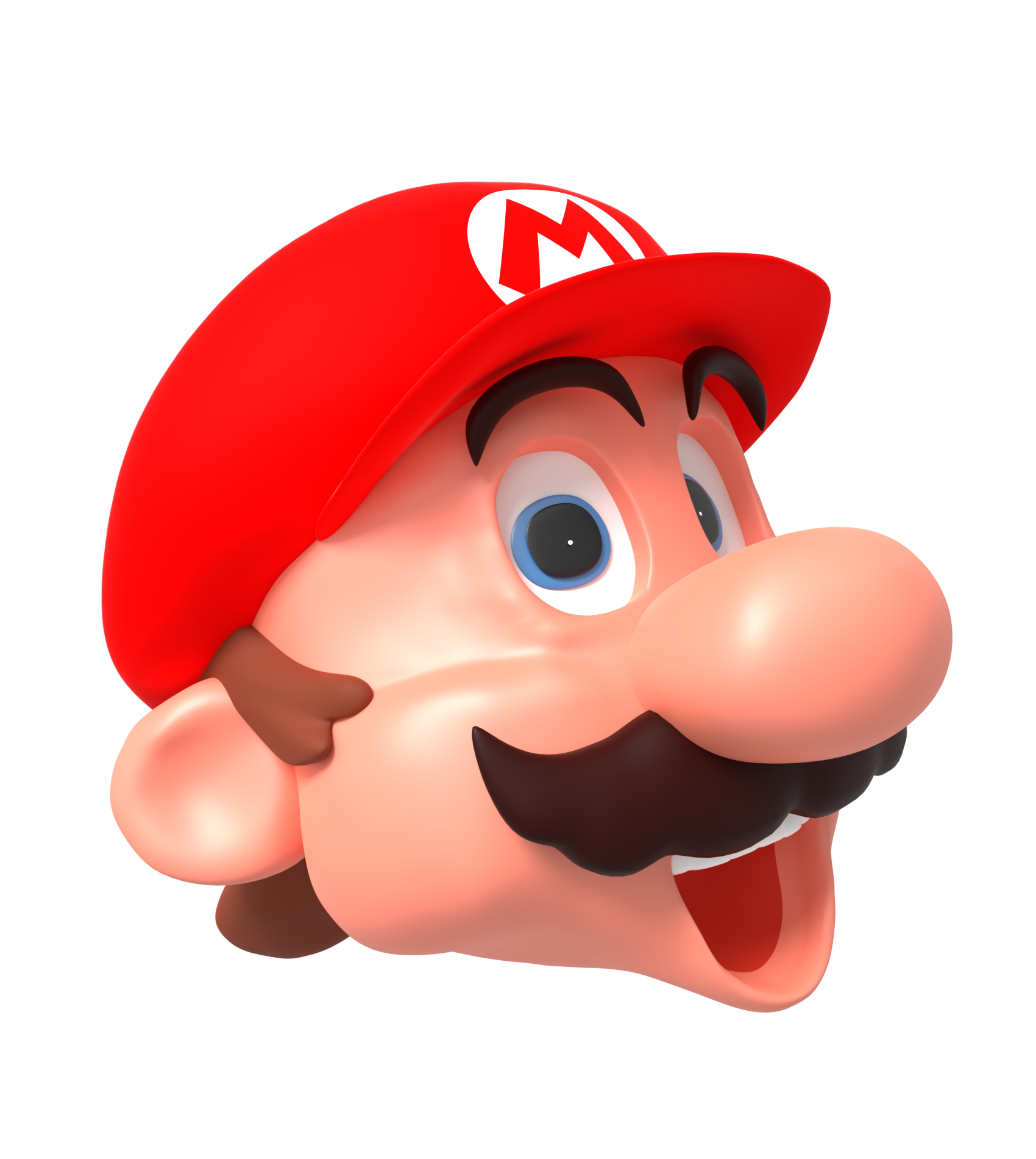 High Quality MARIO HEAD Blank Meme Template