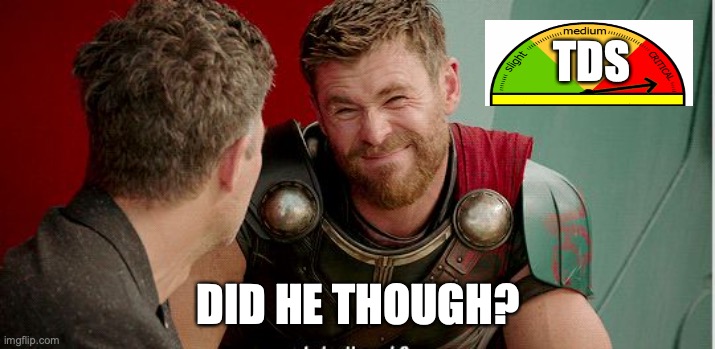 Thor is he though | TDS DID HE THOUGH? | image tagged in thor is he though | made w/ Imgflip meme maker