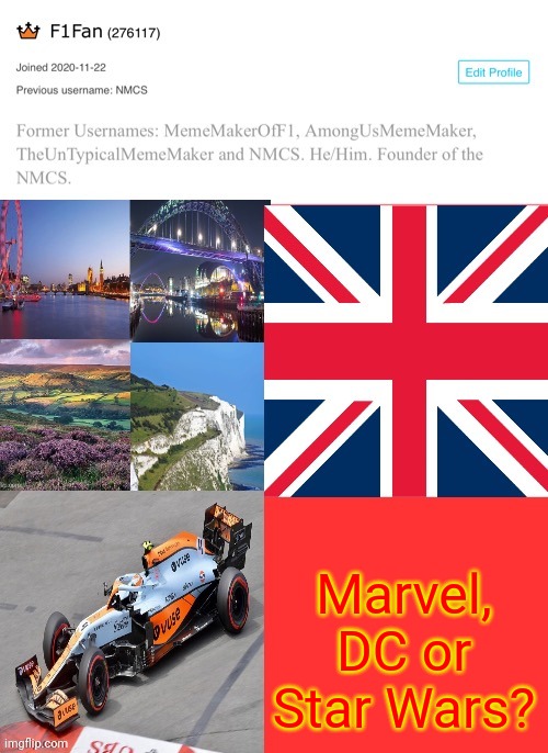 F1Fan Announcement Template | Marvel, DC or Star Wars? | image tagged in f1fan announcement template | made w/ Imgflip meme maker