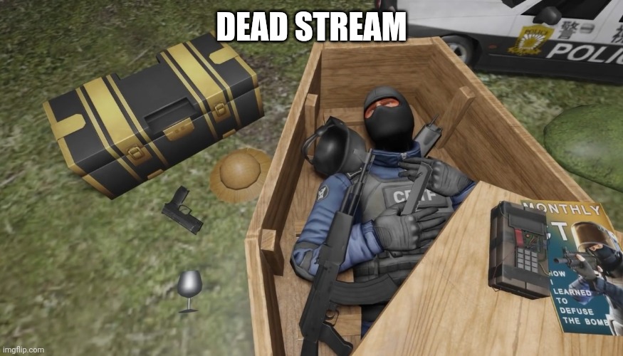 dead | DEAD STREAM | image tagged in dead | made w/ Imgflip meme maker