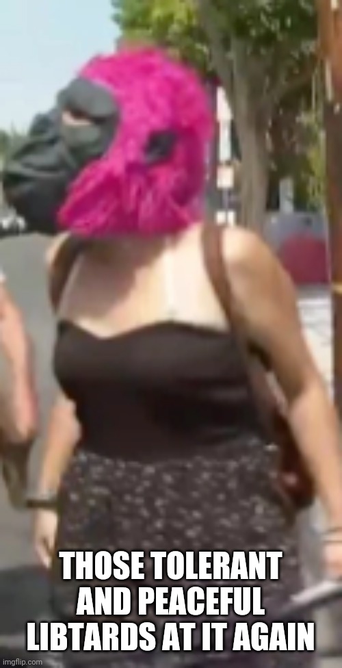 THOSE TOLERANT AND PEACEFUL LIBTARDS AT IT AGAIN | made w/ Imgflip meme maker