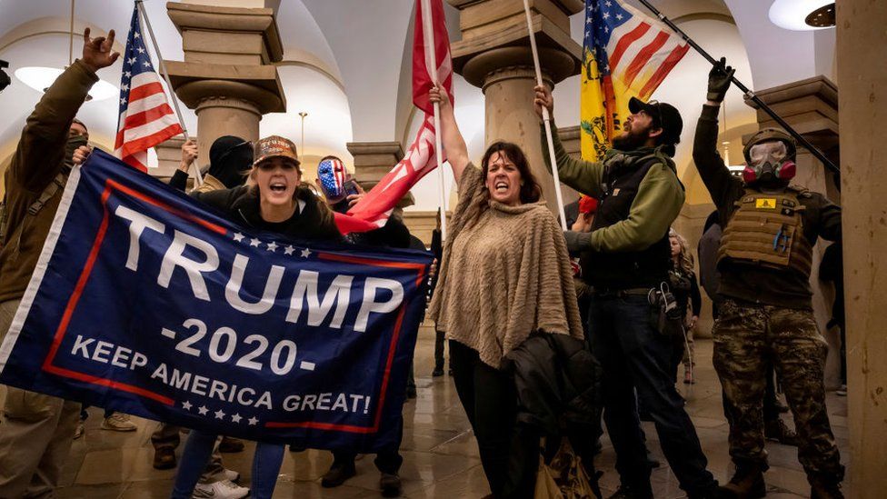 High Quality trump supporters in capitol january 6 Blank Meme Template