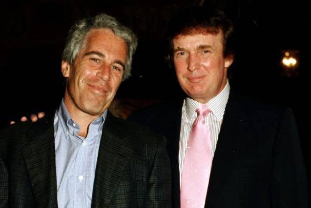 High Quality Jeffrey Epstein and Donald Trump Blank Meme Template