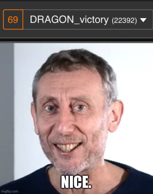 Woke up today and i had 69 notifications wtf. | NICE. | image tagged in nice michael rosen | made w/ Imgflip meme maker